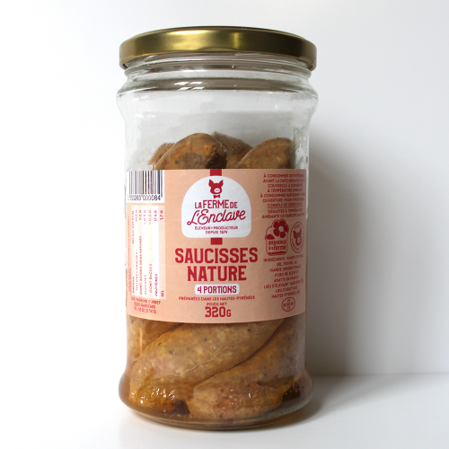 Saucisses nature cuites (x 4)